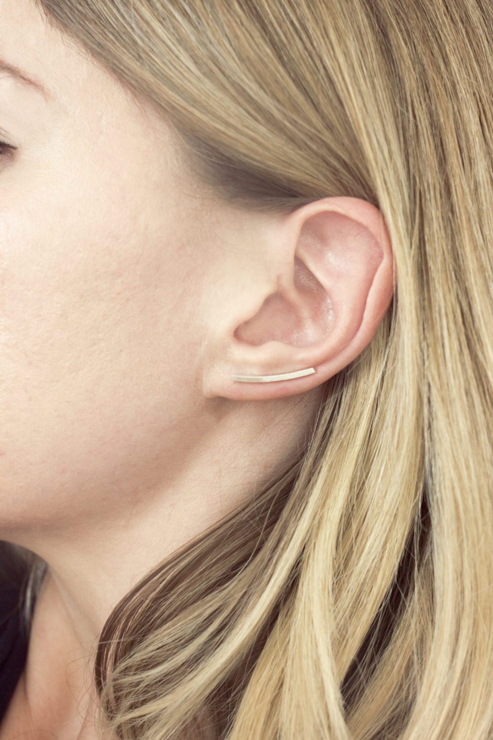fawn and rose - single bar climber earrings