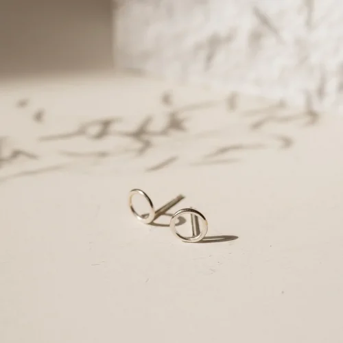 Tiny Open Circle Studs