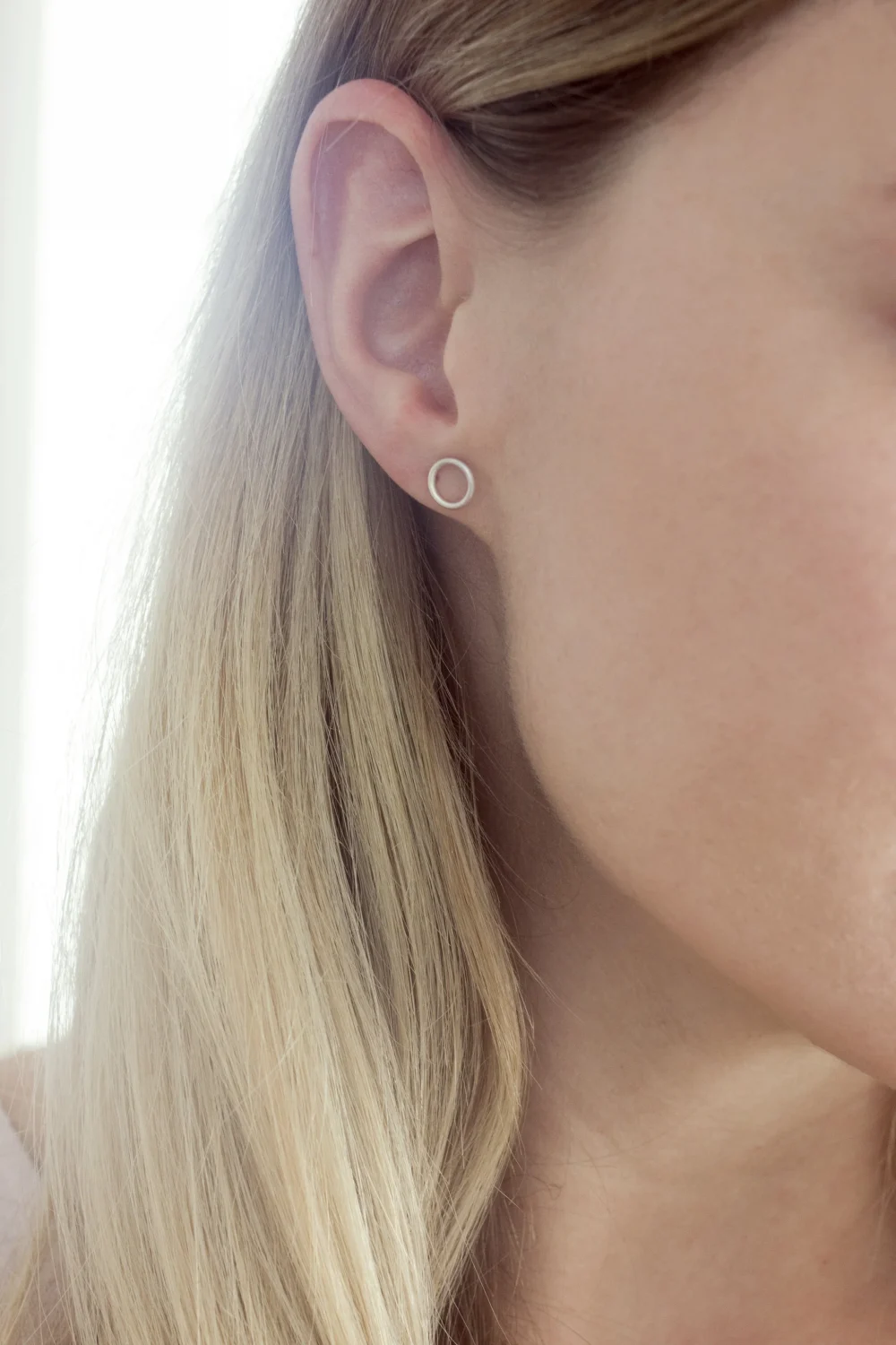 Tiny Open Circle Studs - Image 3