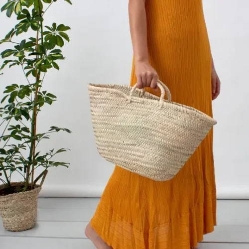 Natural Straw Basket - Medium