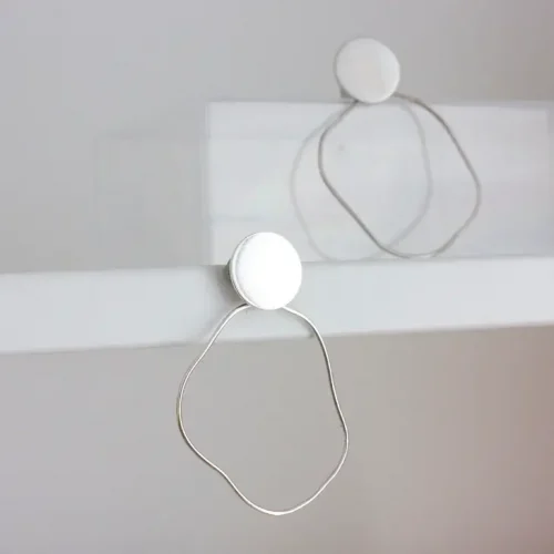 Circle Free Form Stud Earrings - Fawn and Rose