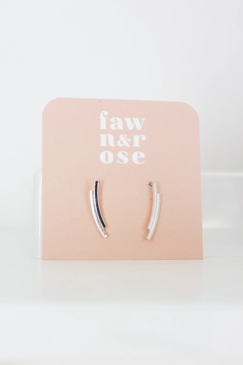 Double Bar Ear Climbers - Fawn and Rose - Image 2