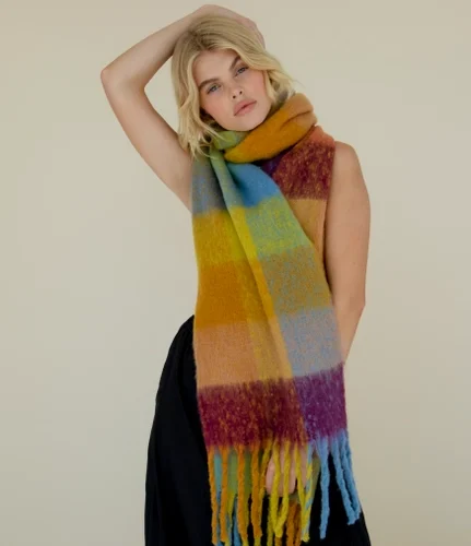 the Reykjavik Scarf - Yellow Check - Artic Fox & Co