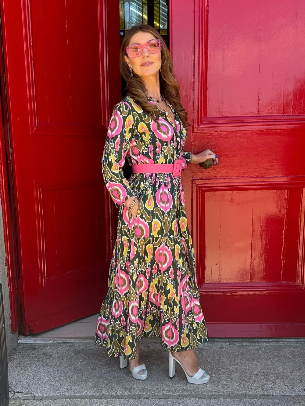 'Hope' Dress Garden Ikat - Image 3