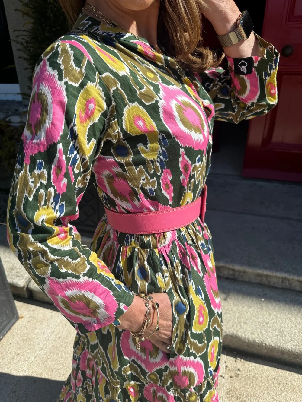 'Hope' Dress Garden Ikat - Image 4