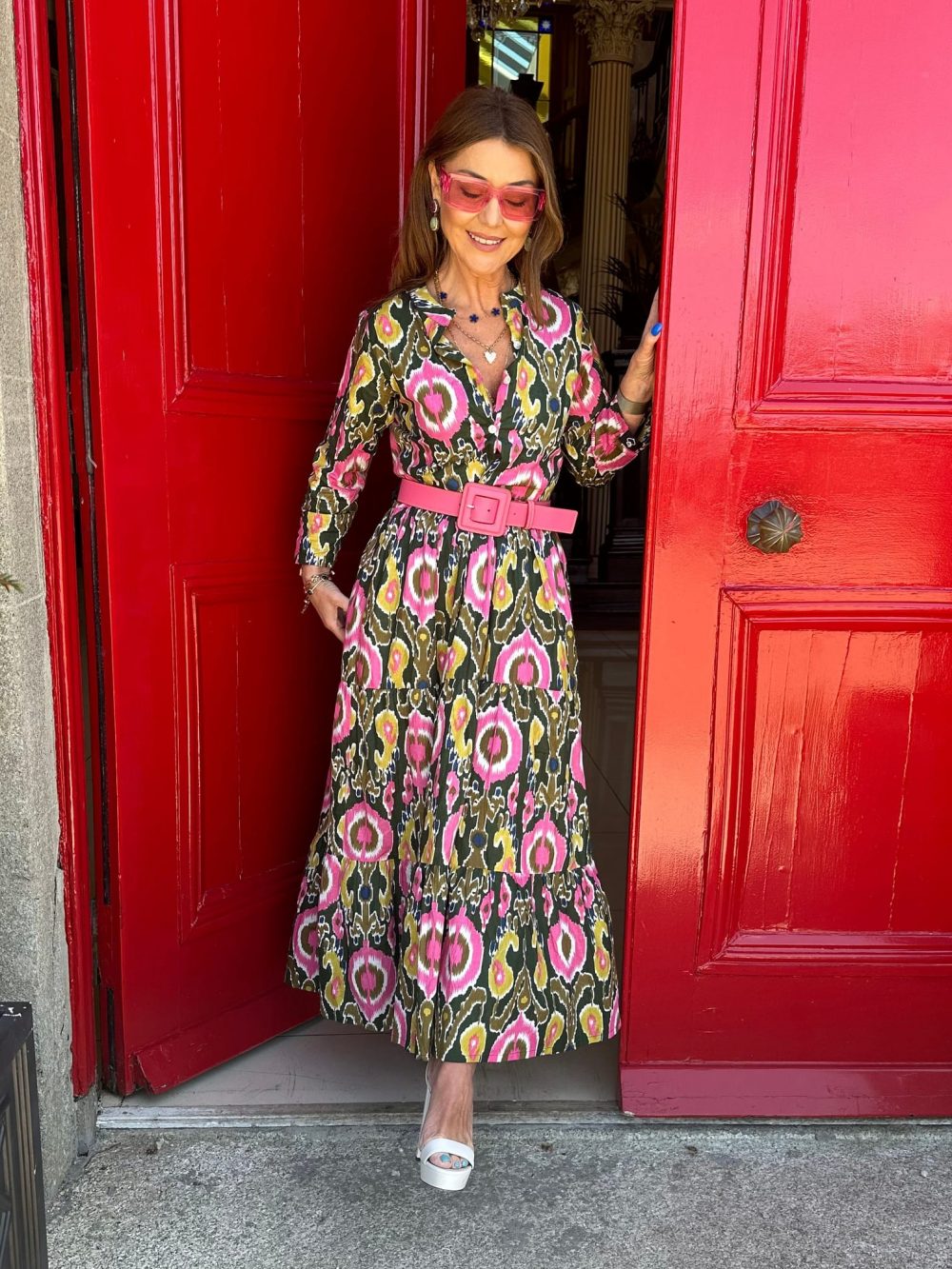 'Hope' Dress Garden Ikat - Image 5