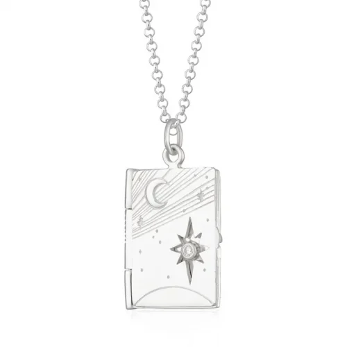Sterling Silver Celestial Locket Necklace