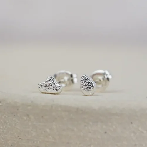 Sterling Silver Mini Cloud and Raindrop Studs