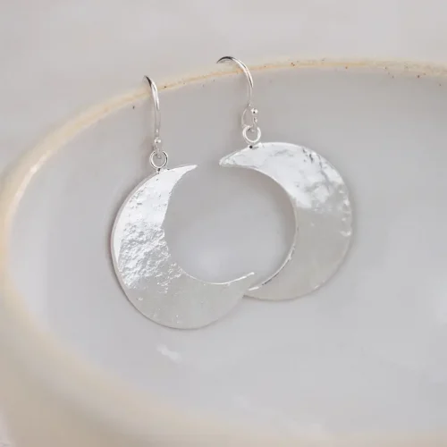 Sterling Silver Cresent Moon Earrings
