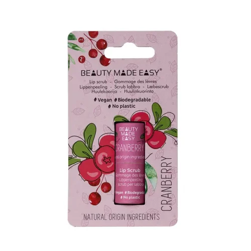 Vegan Paper Tube Lip Scrub- Cranberry