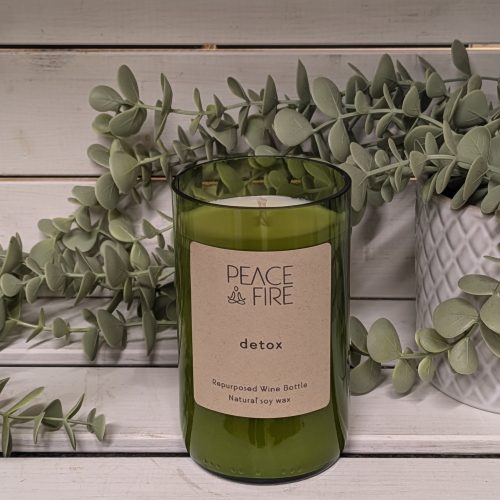 Detox - Wine Bottle Candle - Peace + Fire