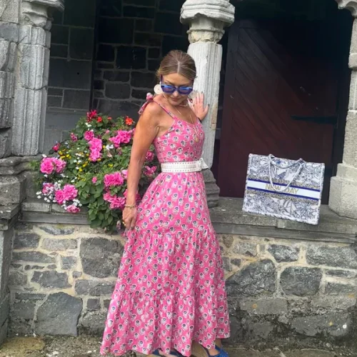 Amore Sundress In Bubblegum